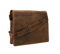 VISCONTI Harvard X-Large Crossbody Messenger Bag A4 Plus/Distressed Leather, Tan, One Size