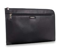 Visconti - Porte Document Cuir Homme - Pochette Pour A4 Bloc-Note et Tablette - Portefeuille Zippé - Conférencier Organiseur - 18238 BOND - Noir