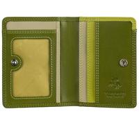 VISCONTI Rainbow Collection Madagascar Portefeuille fin en cuir RFID RB111, Citron vert multicolore, Taille unique, Moderne