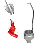 Viscosity Cup - Testeur de liquide d'immersion en acier inoxydable - Volume de 100 ml - Pour encres, revêtements et peintures - Avec buse d'écoulement