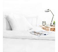 ViscoSoft - Housse de Couette 140x200 en Microfibre Qualité Supérieure, Touché Soyeux | Linge de lit 2 Personnes avec Fermeture Bouton | Parure de lit 140x200 Adulte + 2 taies d'oreiller, Blanc