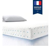 ViscoSoft - Surmatelas 90x200 Gel, Surmatelas Rafraichissant Memoire de Forme 5cm, Effet Frais et Relaxant, Housse Bambou Lavable