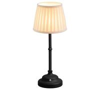 VISDANFO Lampe de table LED sans fil à intensité variable - Lampe de chevet rétro - Batterie de 4000 mAh - Convient pour l'intérieur, l'extérieur, le bar, le salon (noir)