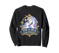 Vise au-delà des étoiles - Cadeau Licorne Arc-en-Ciel Sweatshirt