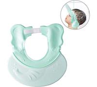 Visera de baño ajustable, Gorro de ducha de silicona suave de dibujos animados Champú Proteger sombreros, Champú de baño Visera de gorra de protección solar para niños pequeños, adultos(vert)