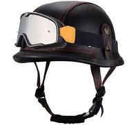 Visera Oculta Casco Moto Retro Homologado Dot/ECE, Casco Jet Con Hebilla De Liberación Rápida, Carcasa ABS, Forro Transpirable, Para Hombres Y Mujeres, Cruiser Scooter, Ciclomotor 6,L