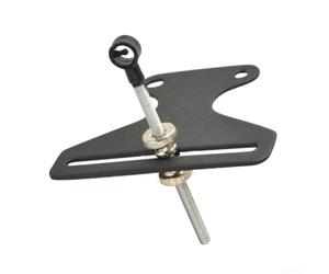 Viseur à aiguille en T pour arc recourbé et droit avec broche à anneau à 1 broche, support réglable et construction en acier inoxydable (noir)