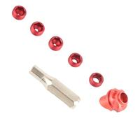 Viseur à Arc composé, Noyau Intérieur en Alliage d'aluminium Remplaçable, Ensemble de Capuchons de Visée pour Capot de Tir à l'Arc usiné CNC, Lentille Transparente 6 X 8 X pour la Chasse (rouge)