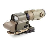 viseur à Points Rouges et Verts 558 avec agrandissement G45 5X avec Montage de Tuyau Rapide de 2,26 Pouces et Montage FTC combiné, viseur à réflexion holographique Optique (Tan Combo)