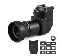 Viseur coudé, grossissement 1,25x/2,5x, rotation à 360°, avec étui de transport et 10 adaptateurs de montage. Compatible avec les appareils photo reflex numériques Canon, Nikon, Pentax, Olympus, Leica