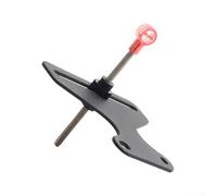 Viseur d'arc recourbé en forme de T - Broche unique pour entraînement à l'arc long - Accessoire de chasse - En acier inoxydable - Finition noire - Détachage rapide - Vis à molette réglable