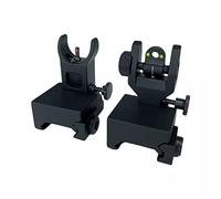 Viseur de Fer Avant arrière AR15 en Aluminium Tactique avec Vue de Fibre Optique AR15 Rouge Vert