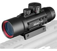 Viseur de fusil à point rouge, grossissement 4x, double éclairage couleur, point rouge 4x33