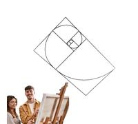 Viseur de nombre d'or, chercheur de composition - Recherche de composition du nombre d'or - Outil de peinture au rapport d'or, visionneuse de section dorée claire pour la photographie, la peinture, le