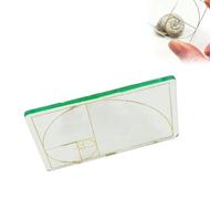 Viseur de rapport d'or, viseur de dessin, séparateur proportionnel en acrylique, outil de dessin d'artiste, visionneuse de section dorée claire, règle des tiers de composition (jaune)