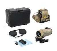 Viseur hybride 558 et G45, lunette holographique à point rouge vert et loupe G45 5X, multiplicateur de retournement à dégagement rapide, pour montage sur rail de 20 mm (camouflage)
