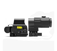 Viseur hybride 558 et G45, lunette holographique à point rouge vert et loupe G45 5X, multiplicateur de retournement à dégagement rapide, pour montage sur rail de 20 mm (noir)