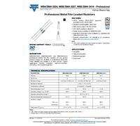 Vishay MBA02040C1200FCT00 Résistance à couche métallique 120 Ω sortie axiale 0.40 W 1 % Tape