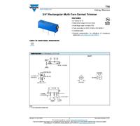 Vishay T18104KT10 Potentiomètre variable linéaire 0.75 W 100 kΩ