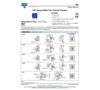 Vishay T93YA103KT20 Potentiomètre variable linéaire 0.5 W 10 kΩ