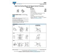 Vishay TS63Y103KT20 Potentiomètre variable linéaire 0.25 W 10 kΩ 1 pc(s)