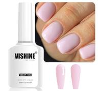 Vishine 16ml Vernis Gel Semi-Permanent - Violet Rose Pastel, Jelly Pink, Nude Translucide - Polish UV LED pour Lampe à Ongles - E024