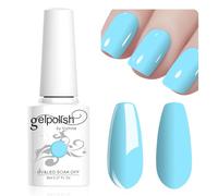 Vishine 8ml Vernis à Ongles Gel Semi Permanent Couleur Bleu ciel, Vernis Semi Permanent Soak Off UV LED Gel Polish Nail Art Manucure Salon DIY LM069