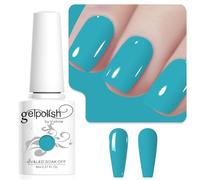 Vishine 8ml Vernis à Ongles Gel Semi Permanent Couleur Bleu turquoise, Vernis Semi Permanent Soak Off UV LED Gel Polish Nail Art Manucure Salon DIY L239