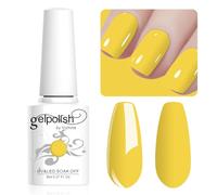Vishine 8ml Vernis à Ongles Gel Semi Permanent Couleur Jaune, Vernis Semi Permanent Soak Off UV LED Gel Polish Nail Art Manucure Salon DIY LM056