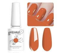 Vishine 8ml Vernis à Ongles Gel Semi Permanent Couleur Orange foncé, Vernis Semi Permanent Soak Off UV LED Gel Polish Nail Art Manucure Salon DIY LM060
