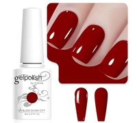 Vishine 8ml Vernis à Ongles Gel Semi Permanent Couleur Rouge sang, Vernis Semi Permanent Soak Off UV LED Gel Polish Nail Art Manucure Salon DIY L261