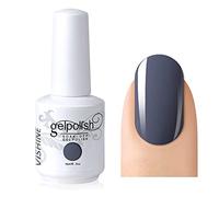 Vishine Manucure Vernis à ongles Semi-permanent Soak Off UV LED Gel Polish Nail Gel Gris ardoise (1844)