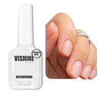 Vishine Rubber Base 5 en 1 Rubber Builder, 16ML Jelly Nude Vernis Semi-Permanent Gel Vernis à Ongles UV LED Gel Polish Renforcement et Réparation de Manucure Nail Art #064