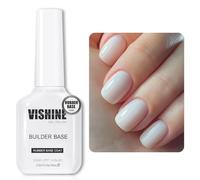 Vishine Rubber Base 5 en 1 Rubber Builder Blanc Laiteux, 16ML Milky White Vernis Semi-Permanent Gel Vernis à Ongles UV LED Gel Polish Renforcement et Réparation de Manucure Nail Art #061
