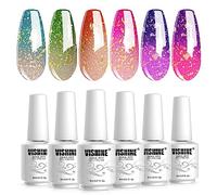 Vishine Soak Off UV LED Température Changement de Couleur Chameleon Vernis à Ongles Gel Semi-Permanent Lot Color Mix/Multi-Colored Set Ensemble de Couleurs 6 X 8ml