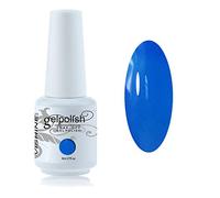 Vishine Vernis à ongles 8ml Semi-permanent Soak-off UV LED Gel Polish Manucure Base Top Coat Bleu #1472