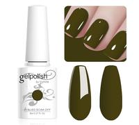 Vishine Vernis à Ongles Gel Couleur Vert foncé, Vernis Gel Semi Permanent Soak Off UV LED Gel Polish Nail Art Manucure 8ml L024