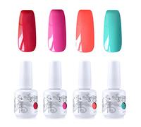 Vishine Vernis à ongles Gel Semi-permanent Soak Off UV LED Gelpolish Manucure Kit Lot de 4 Couleurs C249