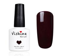 Vishine Vernis à Ongles Gel UV Soak Off Nail Art Semi-Permanent Manucure 10ml Coloris Rouge #12