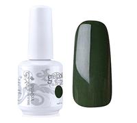 Vishine Vernis à ongles Semi-permanent GelPolish Soak-off UV LED Manucure Vernis Gels Vert armée (1436)