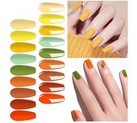 Vishine Vernis Gel Semi Permanent -12 Vernis à Ongles Gel UV LED Gel Polish Soak Off Nail Art Lot Base Top Coat & Matte Top Coat Néon Jaune Orange Rose Vert Cadeau Coffret 8ml