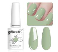 Vishine Vernis Gel Semi Permanent Macaron Vert olive Pastel Vernis à Ongles UV Gel Soft Bright Colors Longue Durée Soak Off Nail Art Manicure Salon 8ml LM225