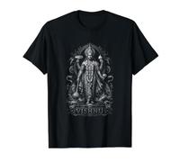 Vishnu Dieu Hindou Narayana Cosmic Protector Avatar T-Shirt Graphique avec Valeur, Homme, Noir, M