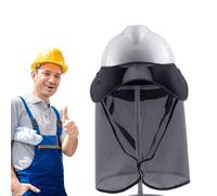 Visière Anti-Soleil pour Casque De Sécurité | Protection UV Fixée Au Casque pour Garde du Cou,Pare-Soleil Anti-Chaleur pour Chantiers BTP Et Travaux en Extérieur