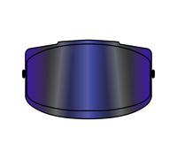 Visière Bleue Miroir Casque AIROH Commander 05COMBL