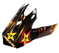 visière cross astone mx400dr wild - noir / rouge / jaune UNICA