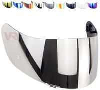 VRacing Visière de casque Agv K5 K1 K3 sv K5s S4-sv Horizon Skyline Stealth-sv Visière transparente bleu fumé Iridium or miroir de rechange Gt-2 non d'origine (miroir argent)