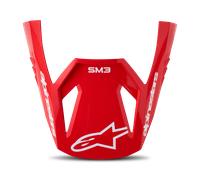 Visière de Casque Alpinestars S-M3 Radium Rouge Fluo/Blanc/Brillant Rouge Fluo,Blanc,Brillant