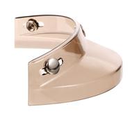 Visière de Casque de Moto en Plastique Pc, Style Classique pour Conduite | Compatible Casque à Trois Boutons, Teinte Marron, Usage Extérieur, Confort Stable, Design Unique