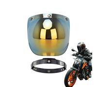 Visière de casque de moto - Visière miroir, lentille dégradée | Housse de protection de rechange, déflecteur de vent durable, protection UV, insert anti-rayures pour les trajets sur autoroute, les